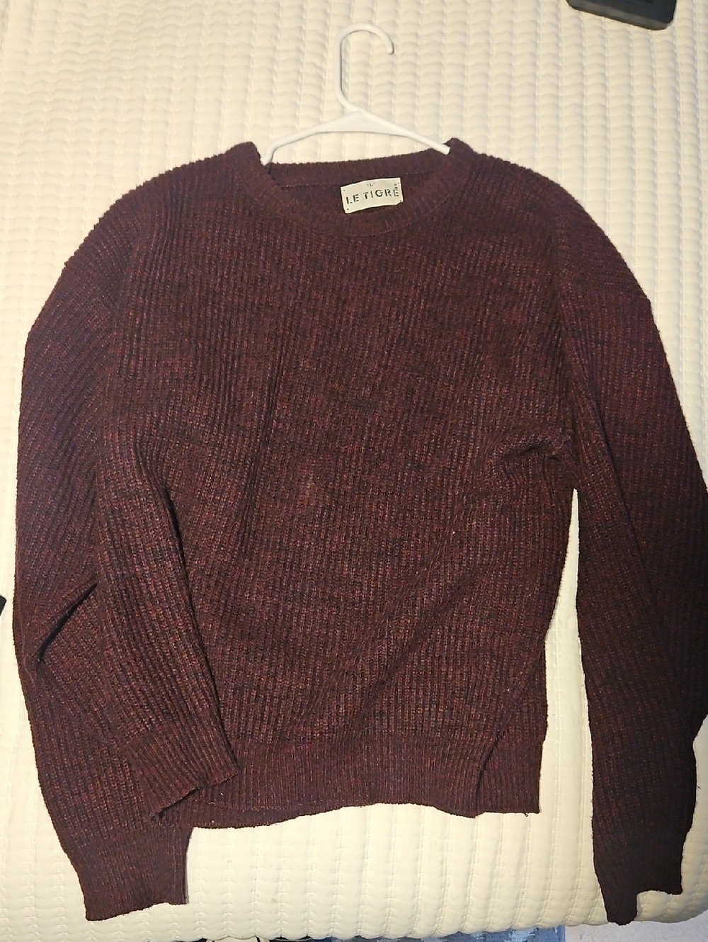 Le Tigre Vintage Deep Burgundy Knit Sweater